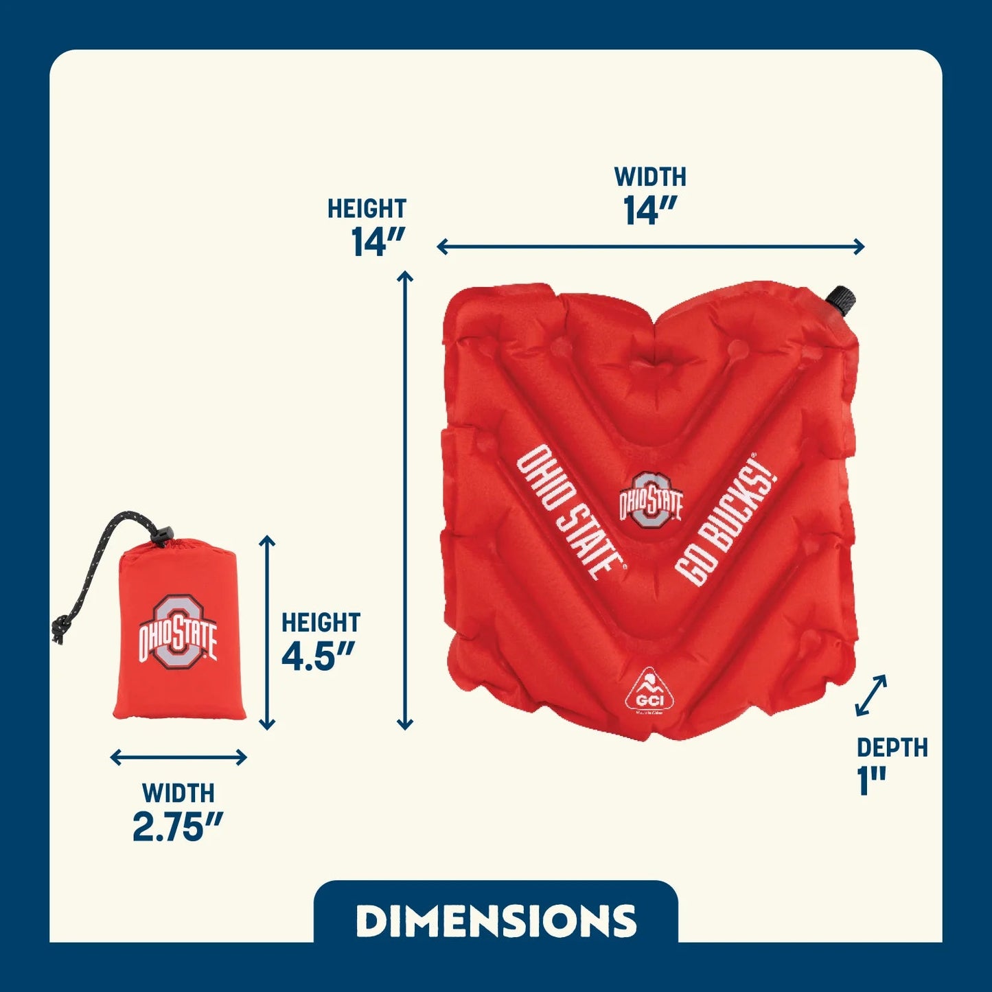 College V Seat™ Inflatable Stadium Cushion