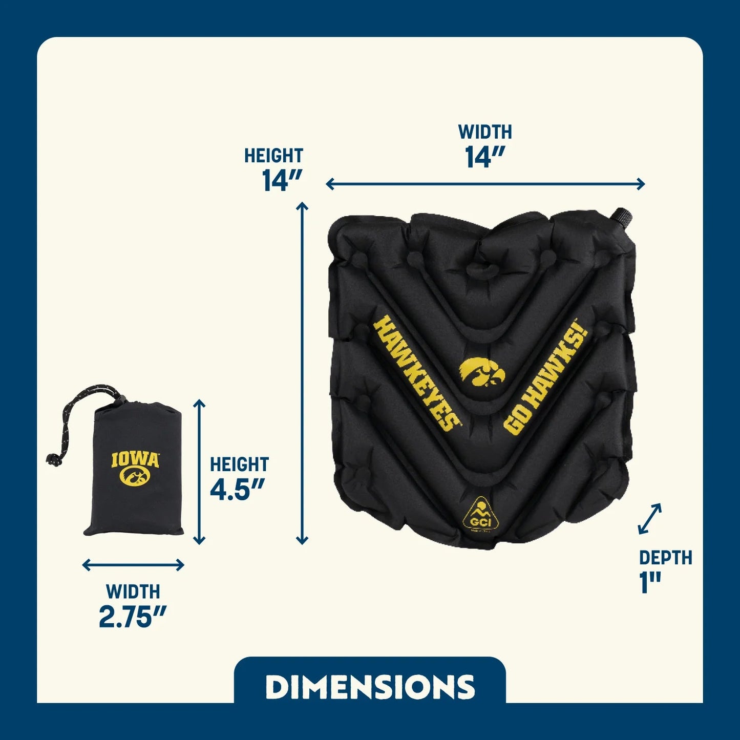 College V Seat™ Inflatable Stadium Cushion