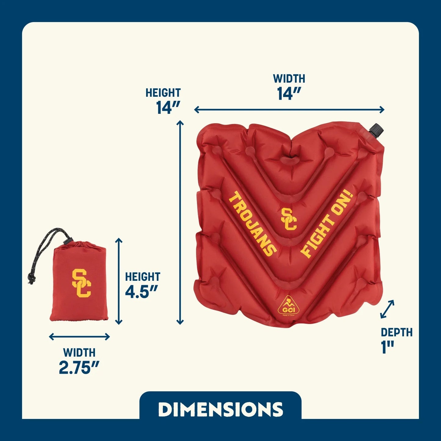College V Seat™ Inflatable Stadium Cushion
